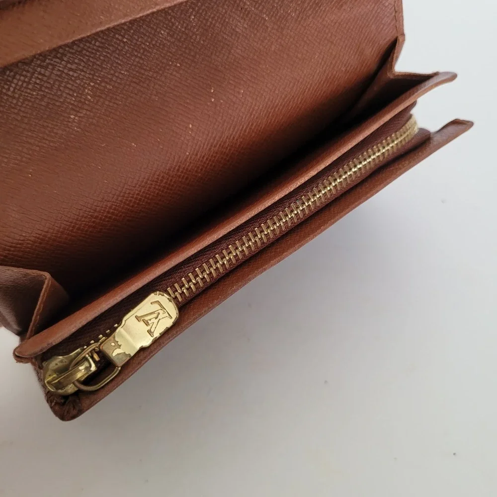 Louis Vuitton Monogram Canvas Portefeuille Tresor Wallet Brown CA0050